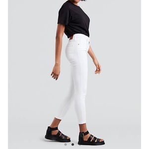 Levi’s Mile High Super Skinny White Ankle Jeans